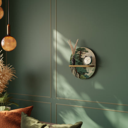 VERDURE ABYSS Mensola ovale in effetto rovere