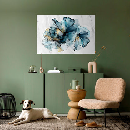 ELEGANTE AQUARELLE Poster orizzontale staccabile e attaccabile