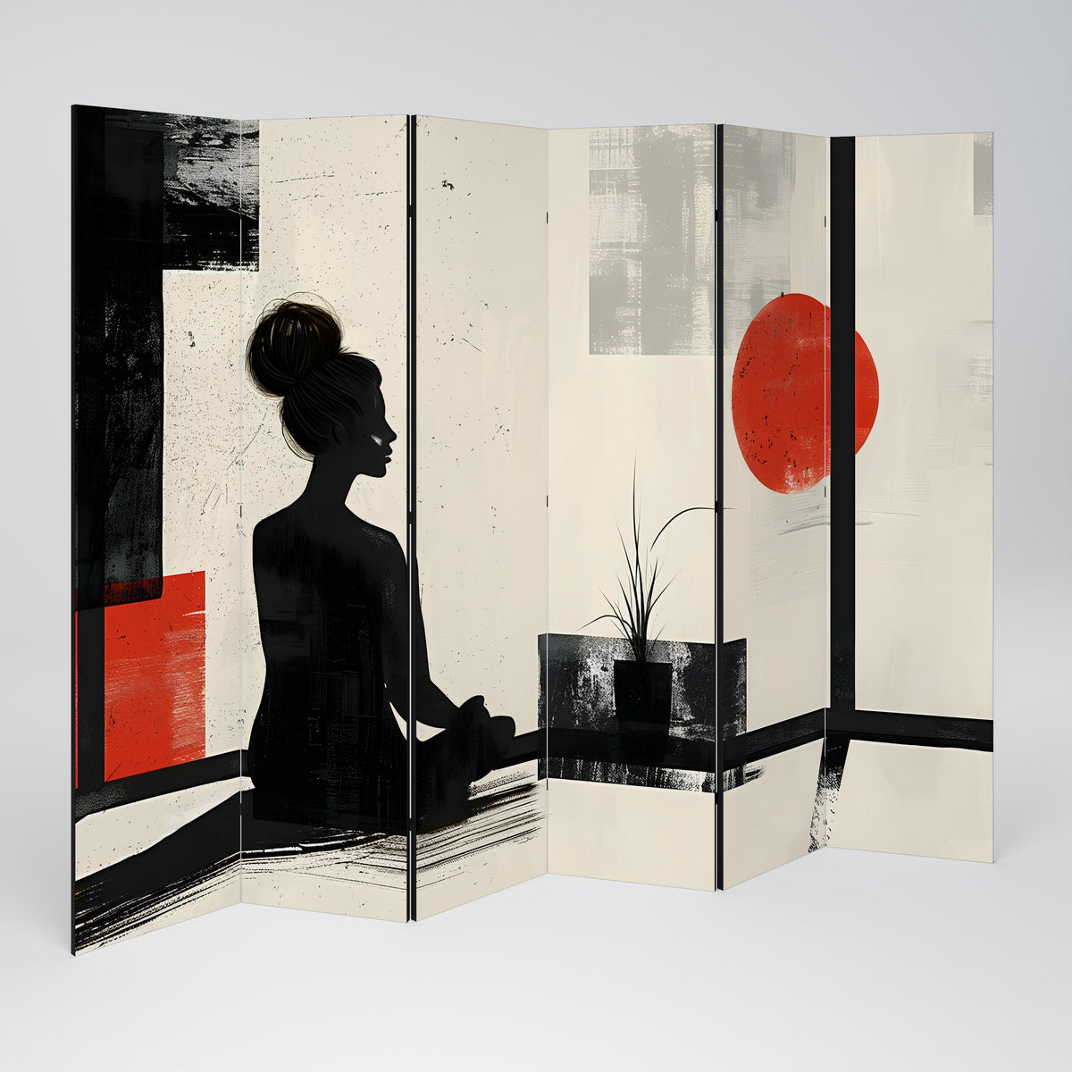 RED SUNSATION Paravento Decorativo a 6 Pannelli