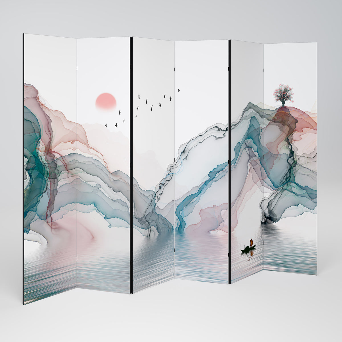 VELVET CROSSING Decorative 6-Panel Room Divider