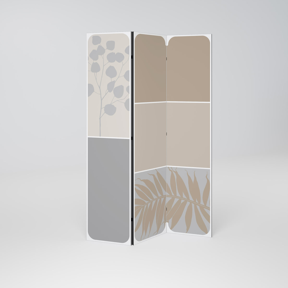 TROPICAL SHAPES Paravento Decorativo a 3 Pannelli