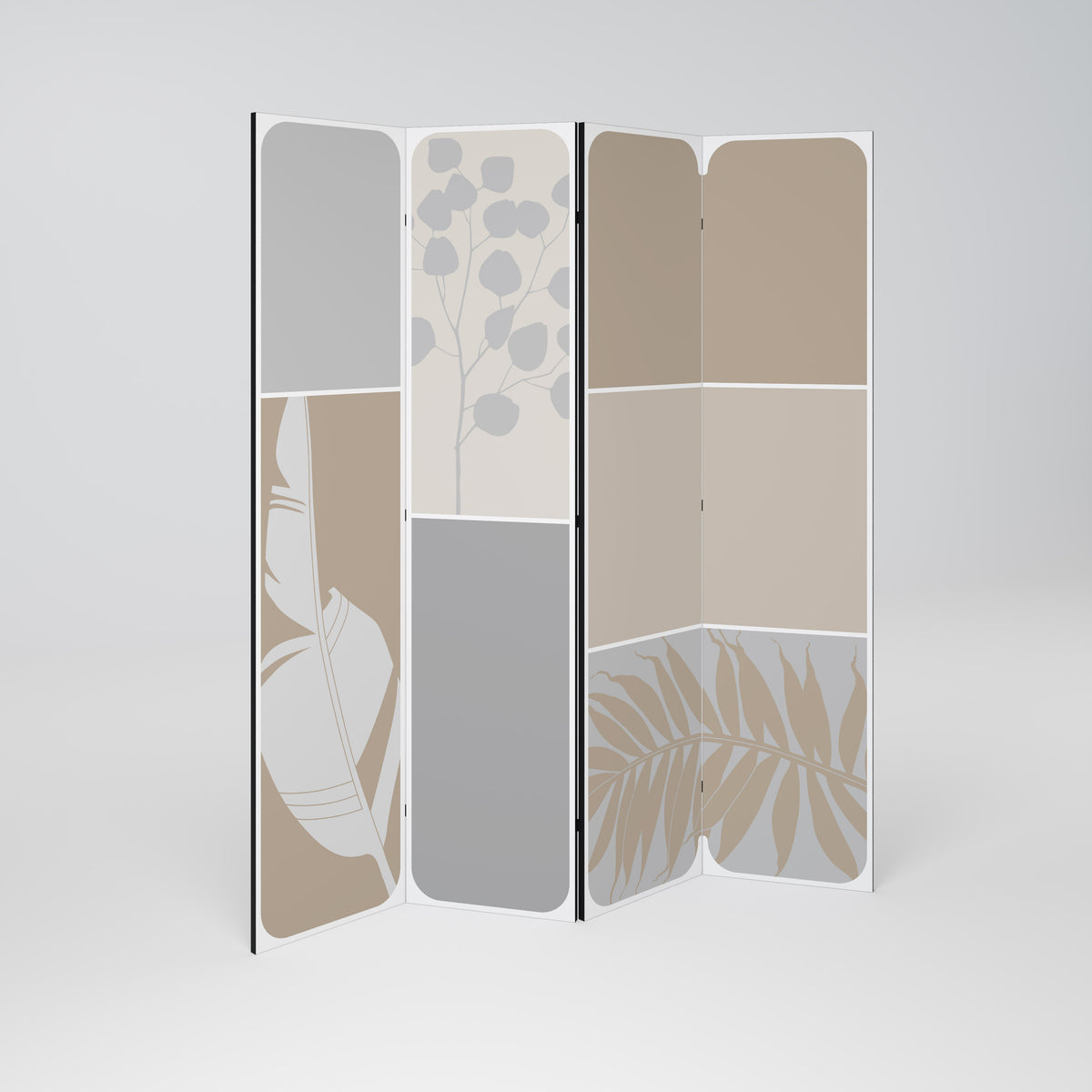 TROPICAL SHAPES Paravento Decorativo a 4 Pannelli