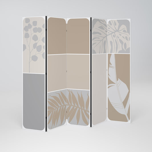 TROPICAL SHAPES Divisorio decorativo per ambienti a 5 pannelli