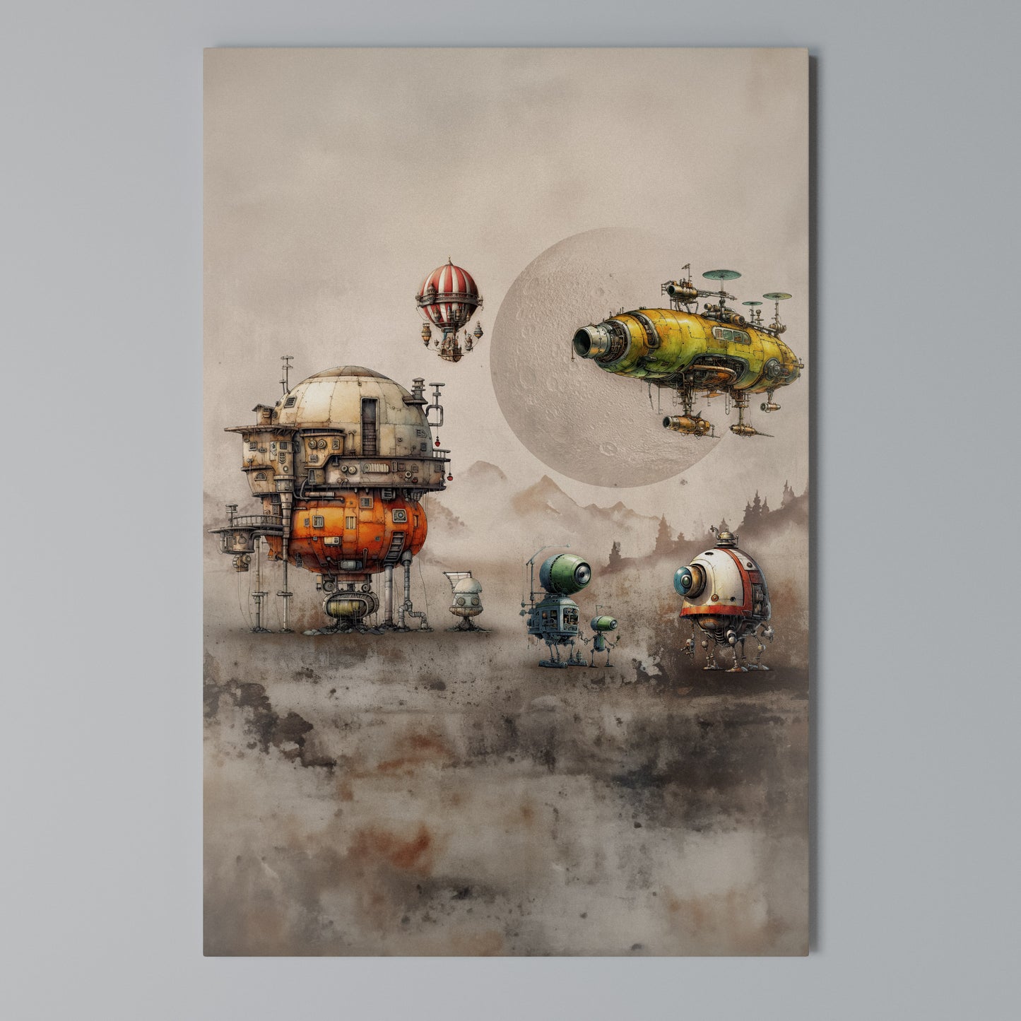 MACHINARIUM MACHINES Stampa su Tela Verticale