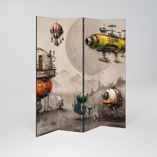 MACHINARIUM MACHINES Divisorio decorativo per ambienti a 4 pannelli
