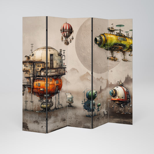 MACHINARIUM MACHINES Divisorio decorativo per ambienti a 5 pannelli