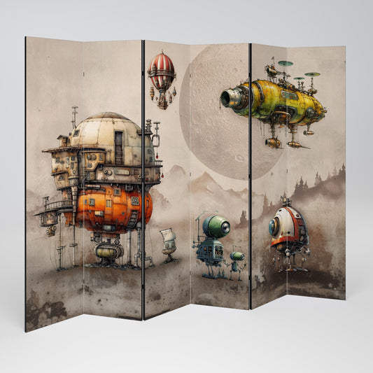 MACHINARIUM MACHINES Divisorio decorativo per ambienti a 6 pannelli