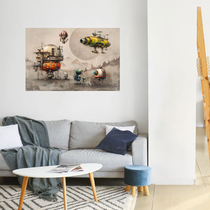MACHINARIUM MACHINES Poster orizzontale staccabile e attaccabile