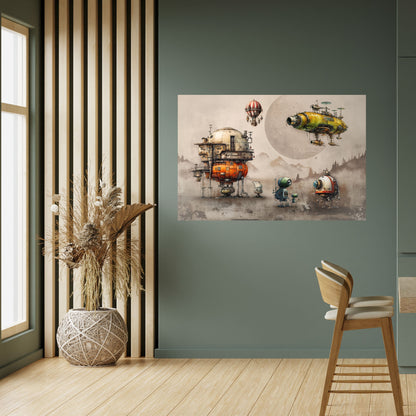 MACHINARIUM MACHINES Poster orizzontale staccabile e attaccabile