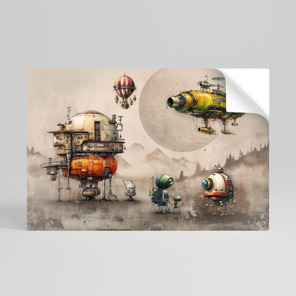 MACHINARIUM MACHINES Poster orizzontale staccabile e attaccabile