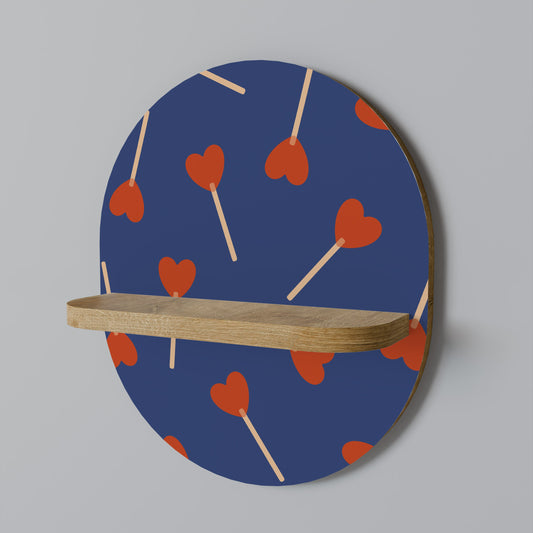 Mensola ovale SWEET LOVE effetto rovere