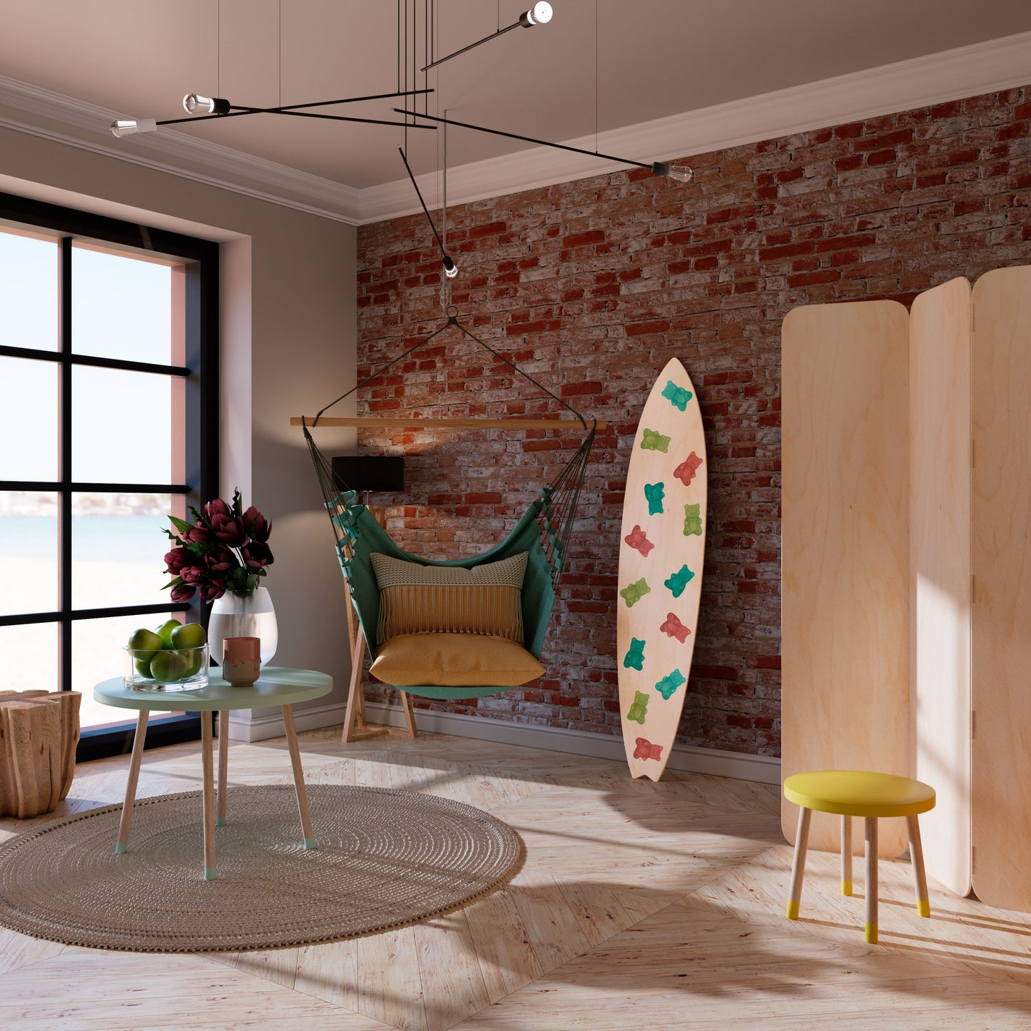 GUMMY BEARS Decorative Plywood Surfboard