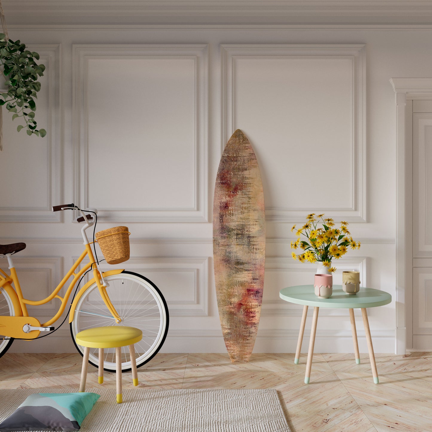 VEILED SUMMIT Decorative Plywood Surfboard