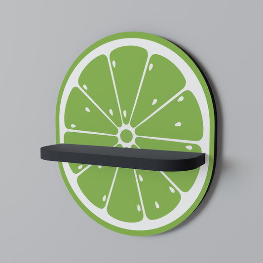 Mensola ovale REFRESHING LIME in finitura nera