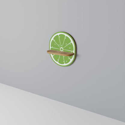Mensola ovale REFRESHING LIME in effetto rovere