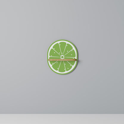Mensola ovale REFRESHING LIME in effetto rovere