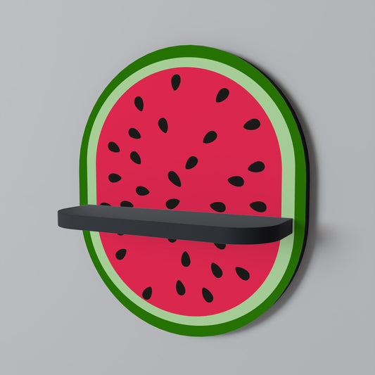 Mensola ovale per opere d'arte MATURE WATERMELON in finitura nera
