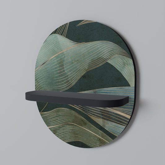 Mensola ovale ROYAL GREEN in finitura nera