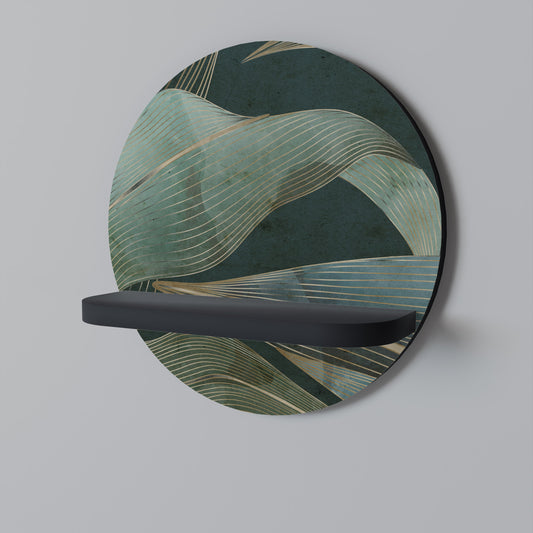 Mensola rotonda ROYAL GREEN in finitura nera