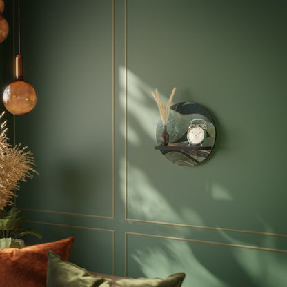 Mensola rotonda ROYAL GREEN in finitura nera