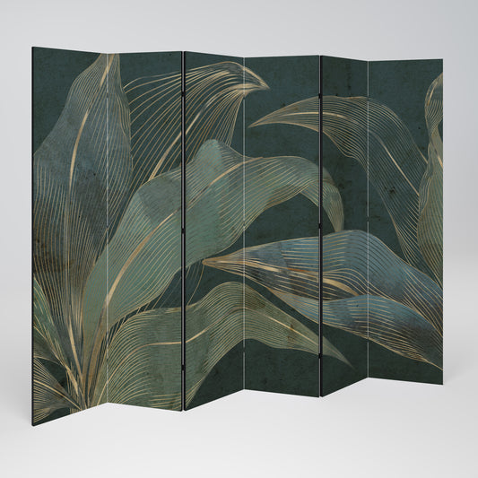 Divisorio decorativo per ambienti a 6 pannelli ROYAL GREEN