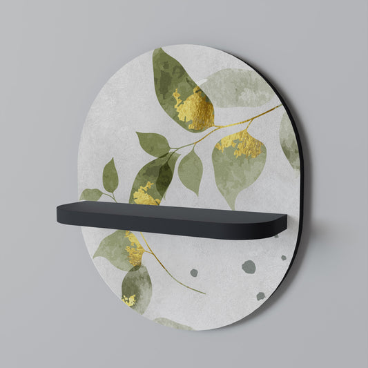 ELEGANT BOTANICS Mensola ovale per opere d'arte in finitura nera
