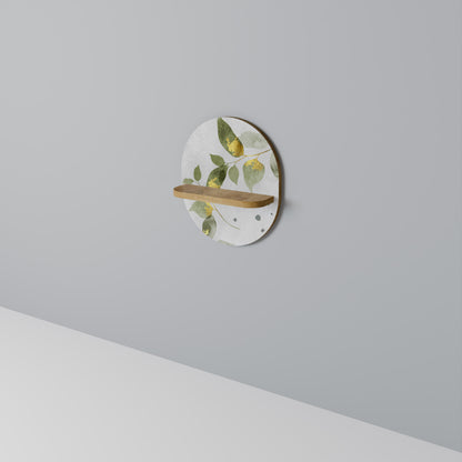 ELEGANT BOTANICS Mensola ovale in effetto rovere