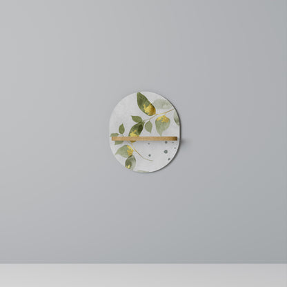 ELEGANT BOTANICS Mensola ovale in effetto rovere