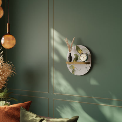 ELEGANT BOTANICS Mensola ovale in effetto rovere