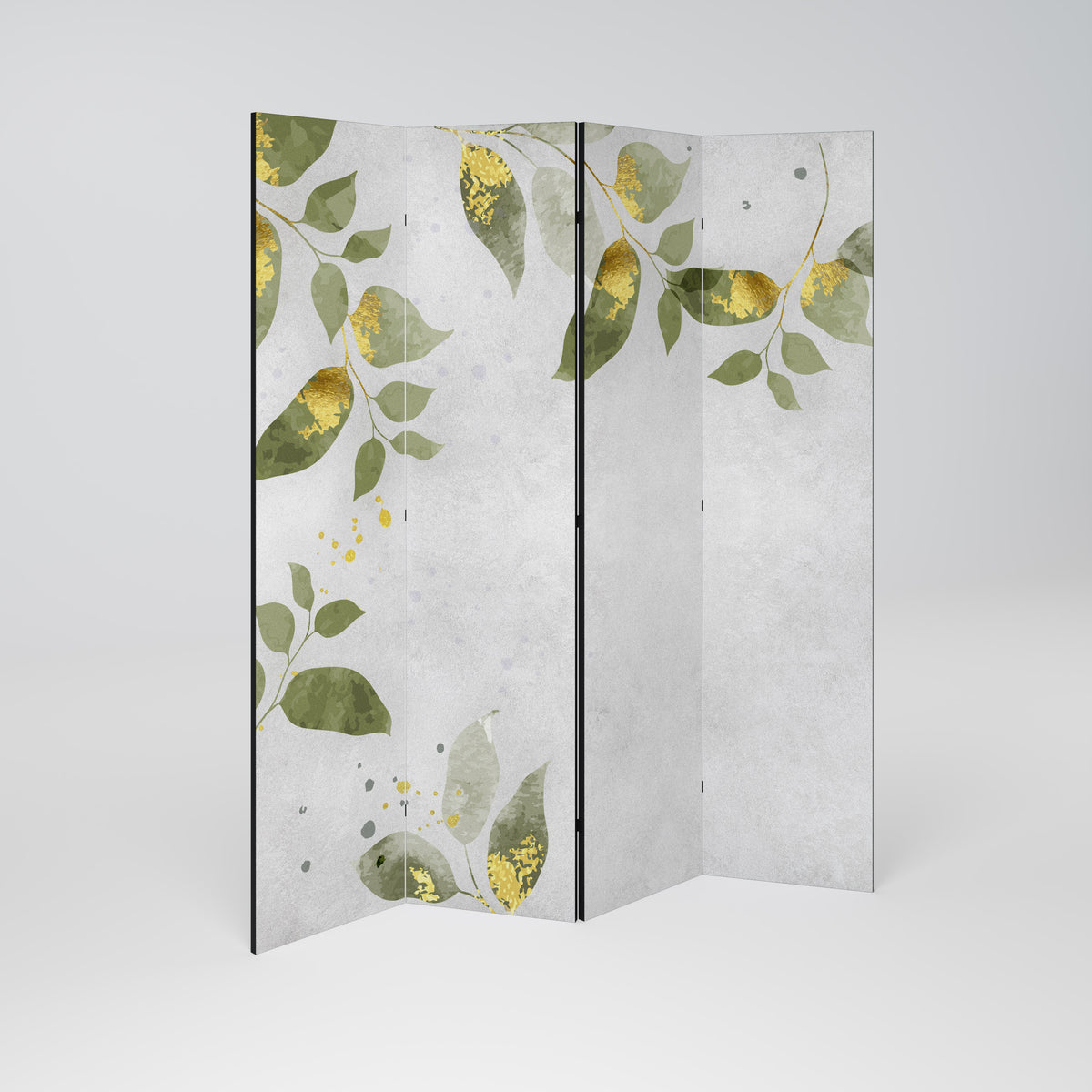 ELEGANT BOTANICS Paravento Decorativo a 4 Pannelli