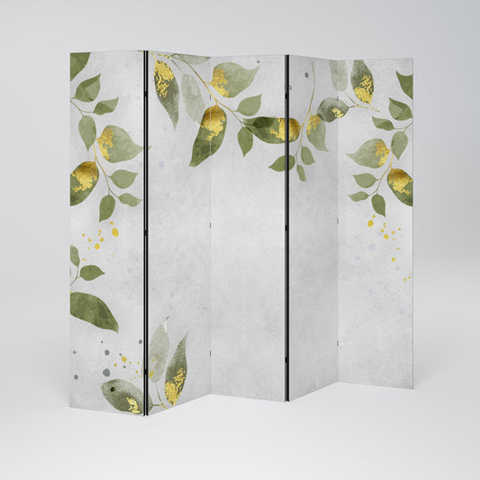 ELEGANT BOTANICS Divisorio decorativo per ambienti a 5 pannelli