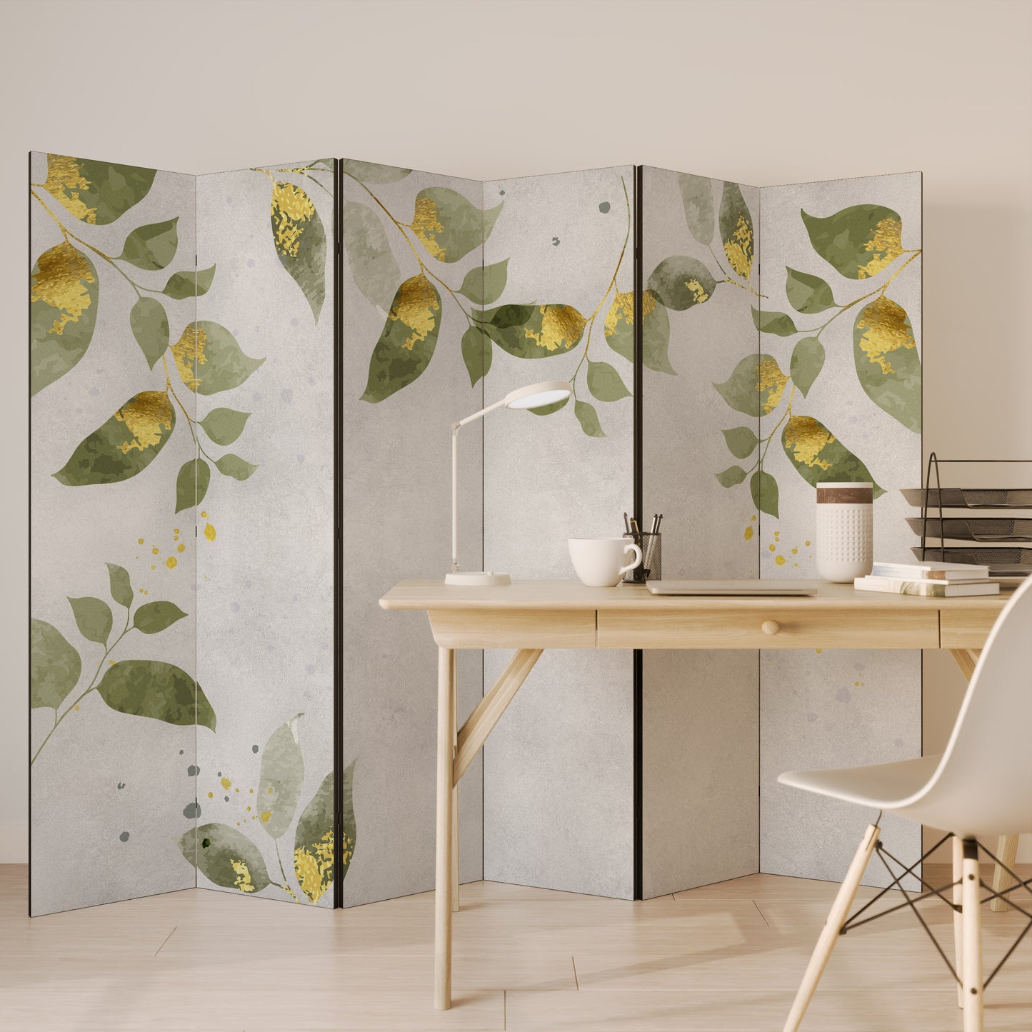 ELEGANT BOTANICS Divisorio decorativo per ambienti a 6 pannelli