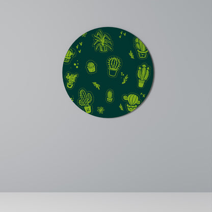 DESERT GREEN Round Wall Art