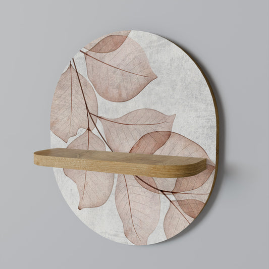 AUTUMN FRAGILITÀ Mensola ovale in effetto rovere