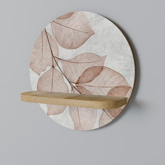 AUTUMN FRAGILITÀ Mensola rotonda per arte in effetto rovere