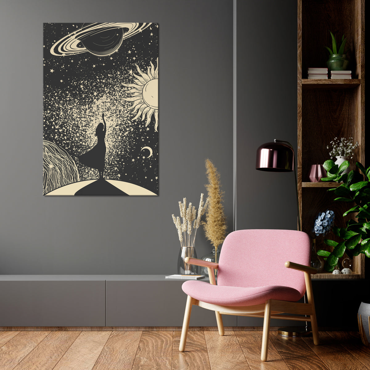 MYSTIC UNIVERSE Stampa su tela verticale