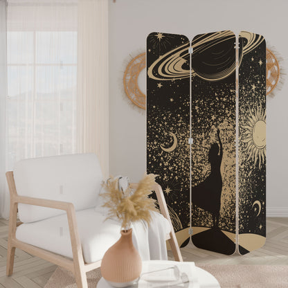 MYSTIC UNIVERSE Divisorio per ambienti in compensato a 3 pannelli