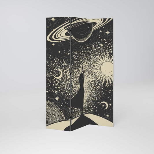 MYSTIC UNIVERSE Divisorio decorativo per ambienti a 3 pannelli