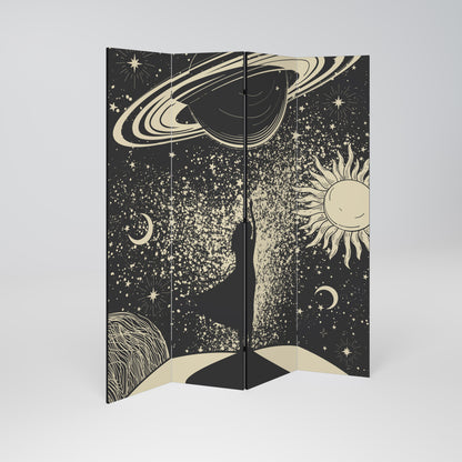 MYSTIC UNIVERSE Divisorio decorativo per ambienti a 4 pannelli
