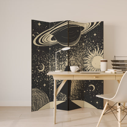 MYSTIC UNIVERSE Divisorio decorativo per ambienti a 4 pannelli
