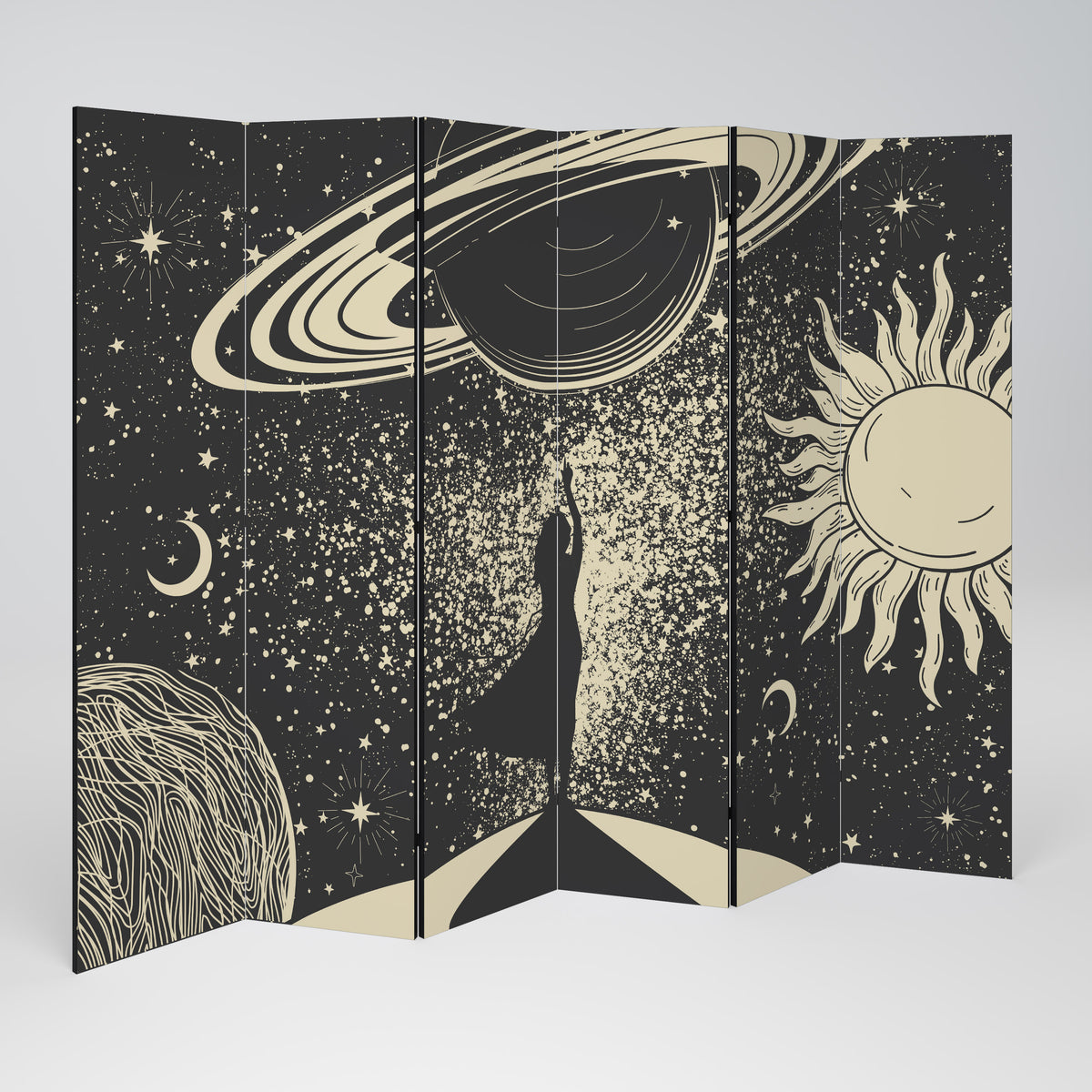 MYSTIC UNIVERSE Decorative 6-Panel Room Divider
