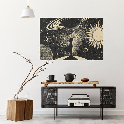 Poster orizzontale staccabile e attaccabile MYSTIC UNIVERSE