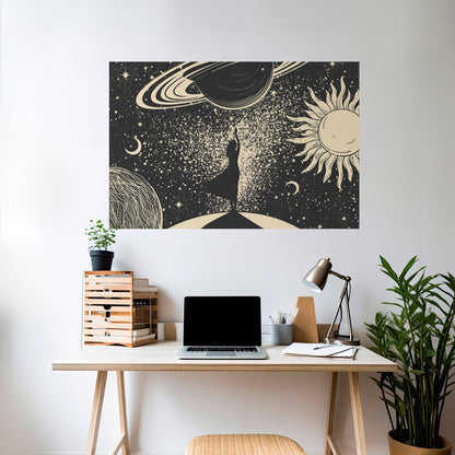 Poster orizzontale staccabile e attaccabile MYSTIC UNIVERSE
