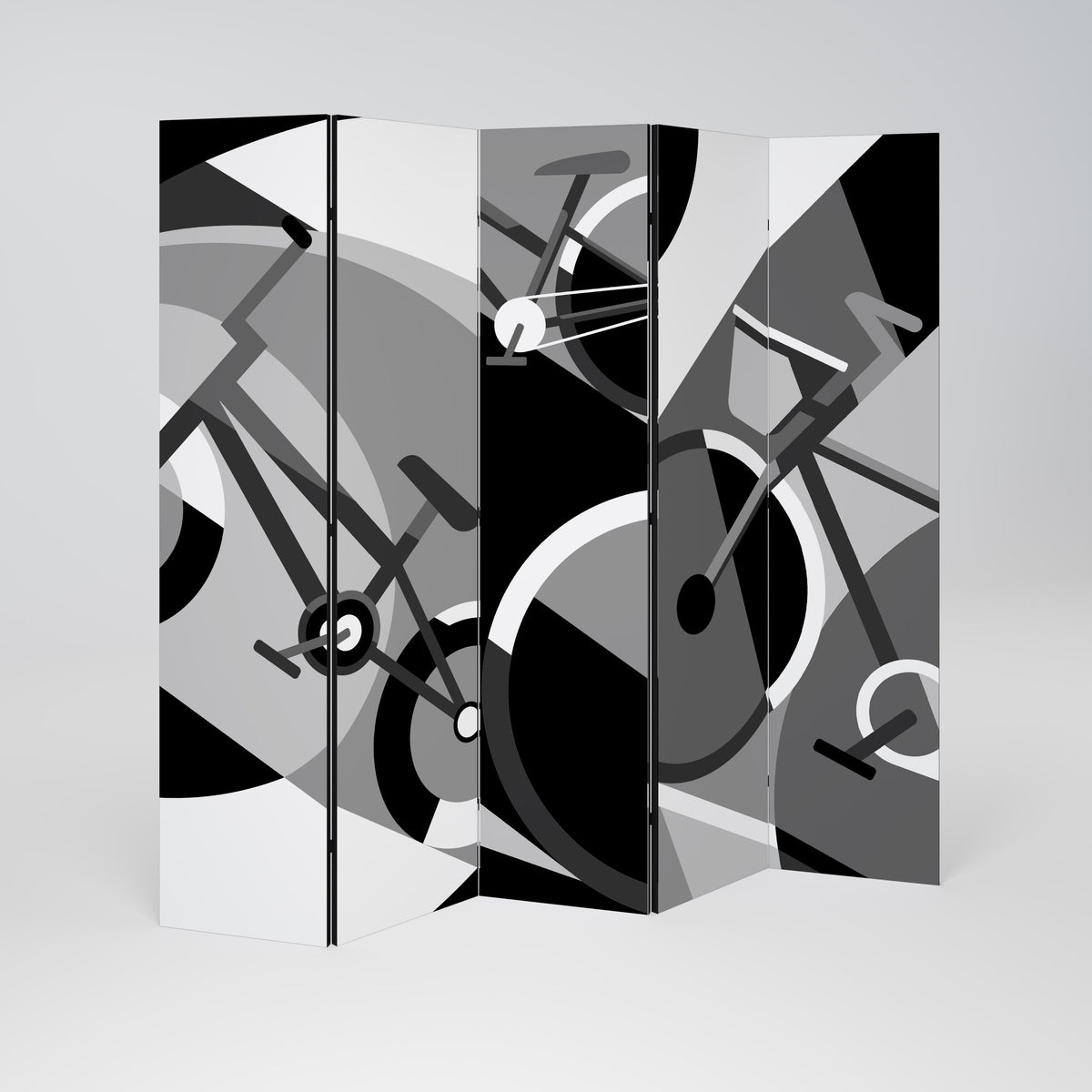 BIKE ENERGY Decorative 5-Panel Room Divider