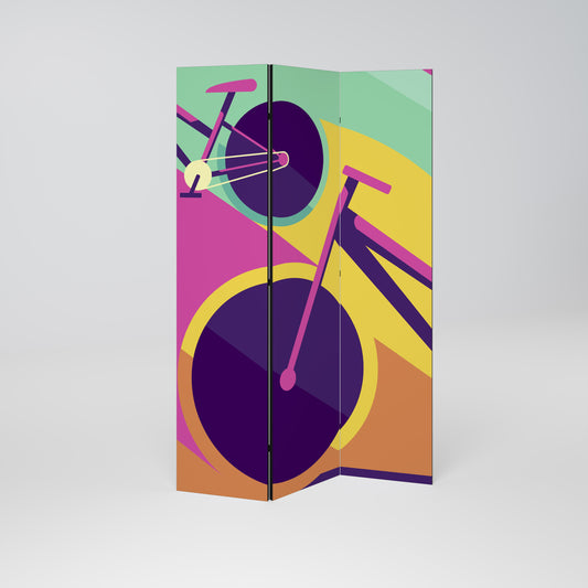 BIKE DREAMS Divisorio decorativo per ambienti a 3 pannelli