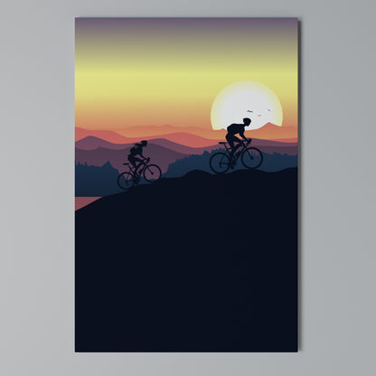 CYCLING HORIZON Stampa su Tela Verticale