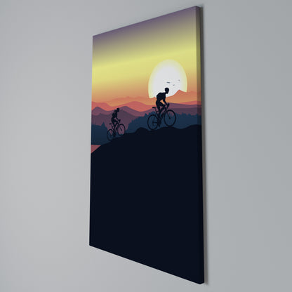 CYCLING HORIZON Stampa su Tela Verticale