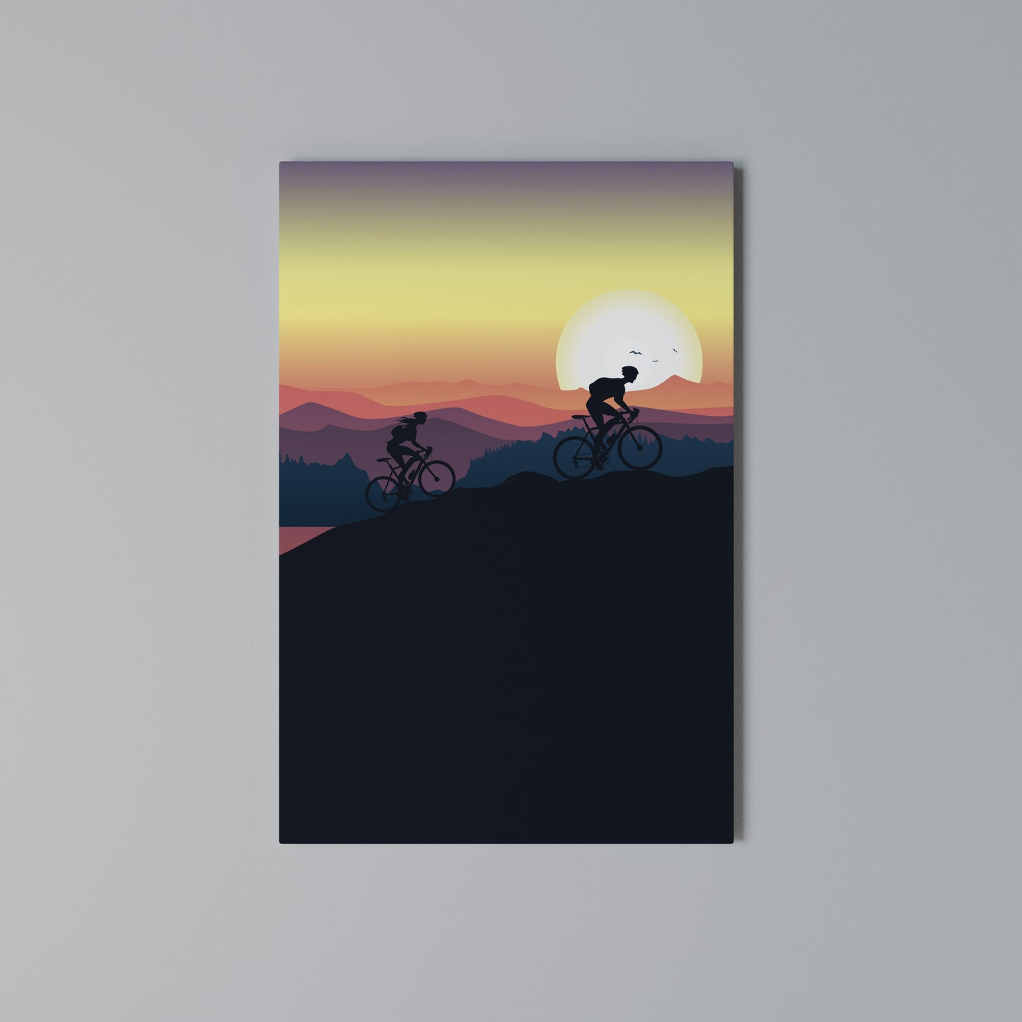 CYCLING HORIZON Stampa su Tela Verticale