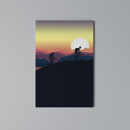 CYCLING HORIZON Stampa su Tela Verticale