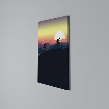 CYCLING HORIZON Stampa su Tela Verticale
